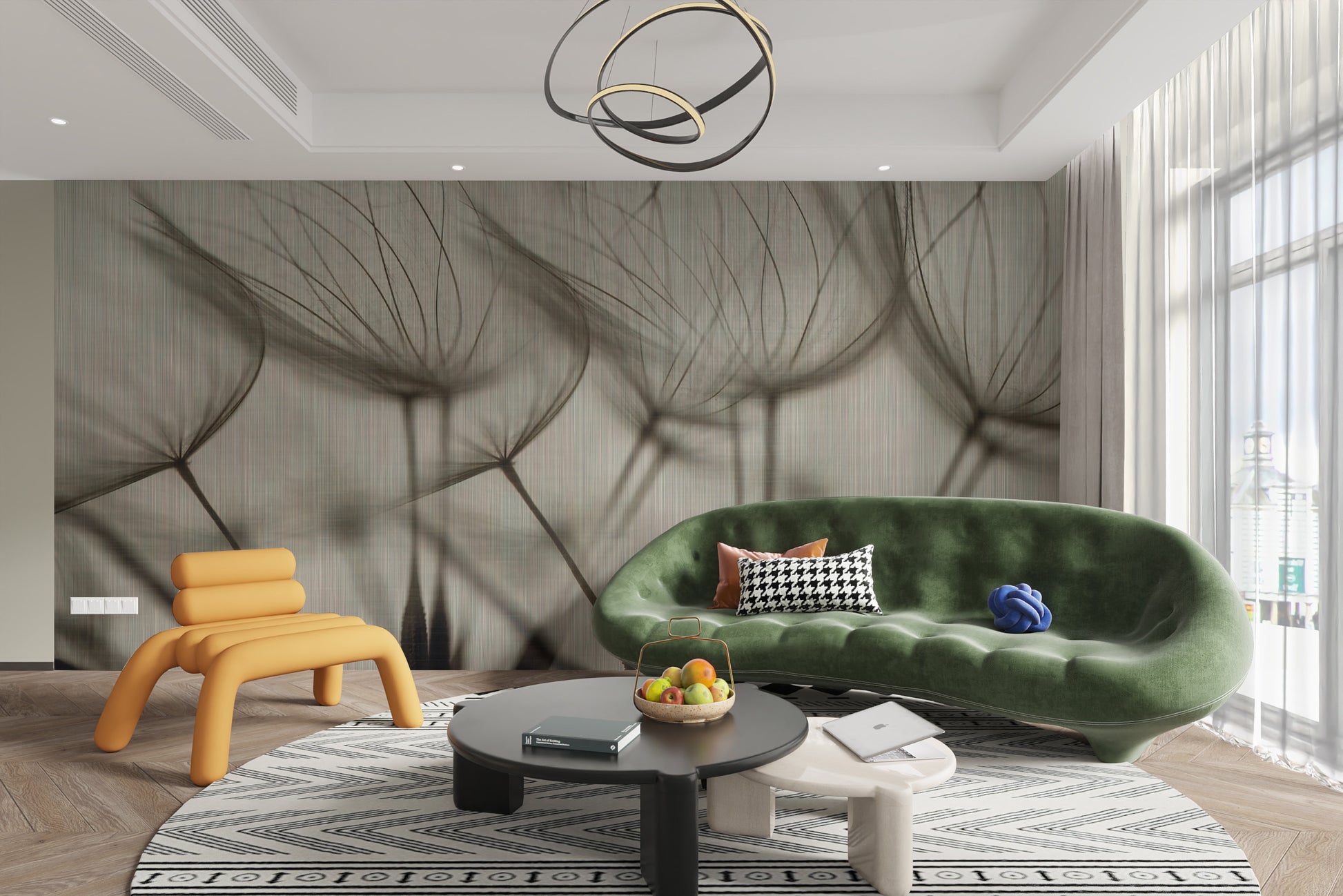 Serene dandelion breeze wall décor
