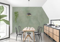 Dreamy abstract green mural for walls
