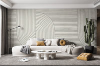 Curved line art geometric wall decor
