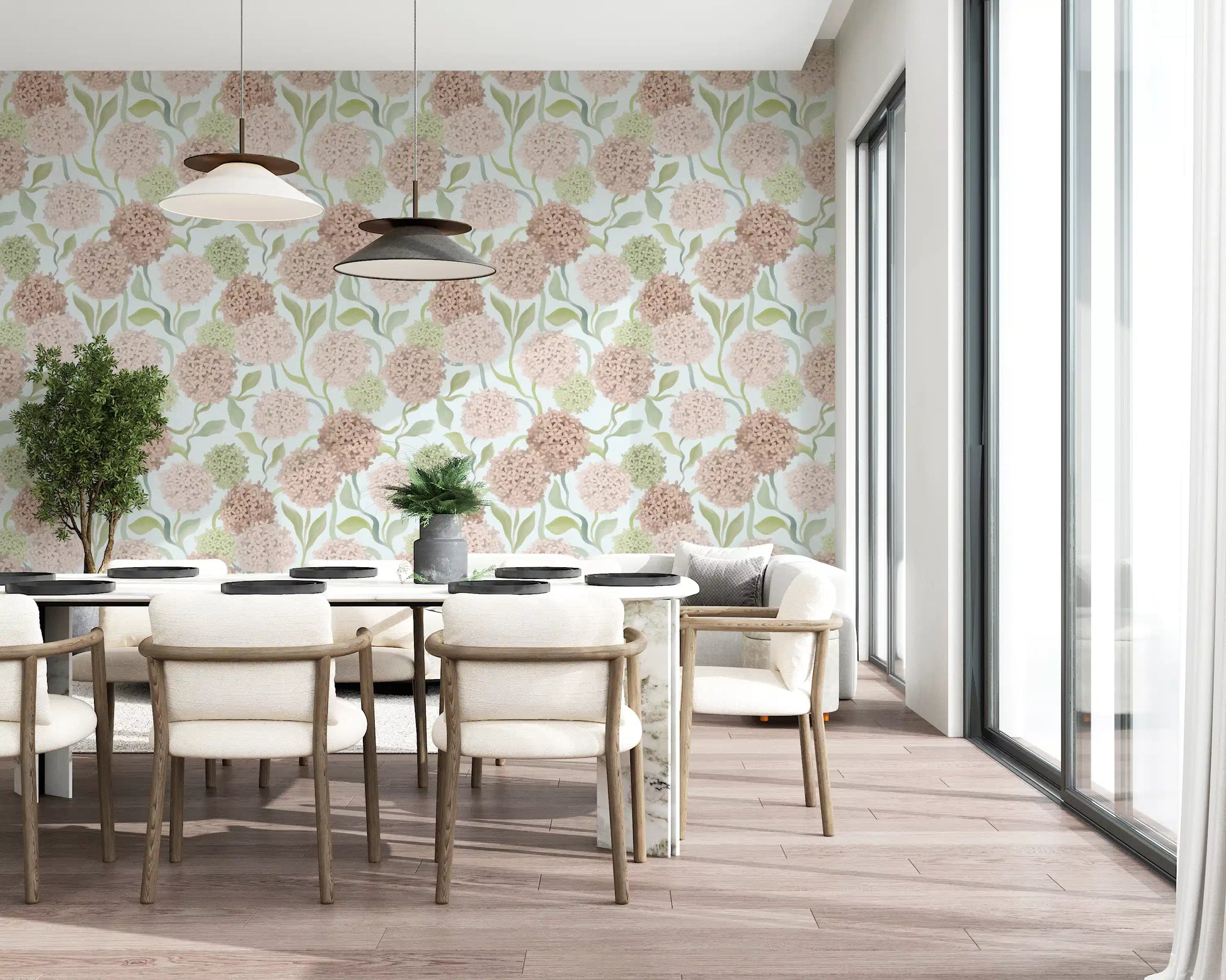 Dreamy Watercolor Petal Clusters Wallpaper⁠