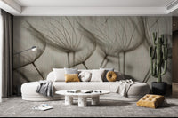 Soft botanical breeze floral wallpaper
