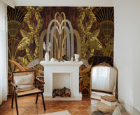 Sophisticated art deco jungle wallpaper
