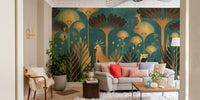 Vintage-Inspired Jungle Theme Wall Mural

