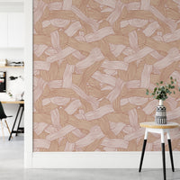 Beige and off-white stripe artwork

