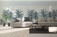Tropical palm tree wallpaper mural

