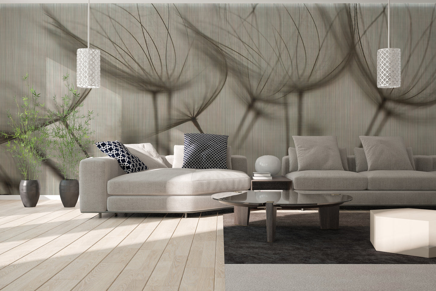 Modern floral aesthetic wallpaper print
