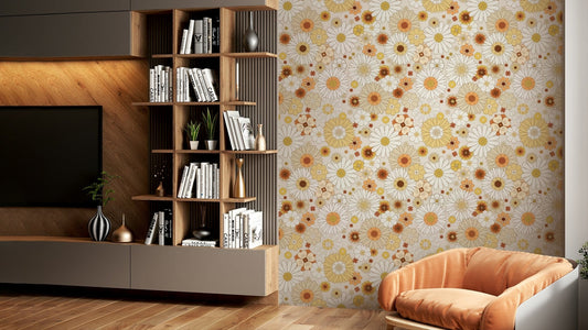 Dreamy 1970s daisy pattern
