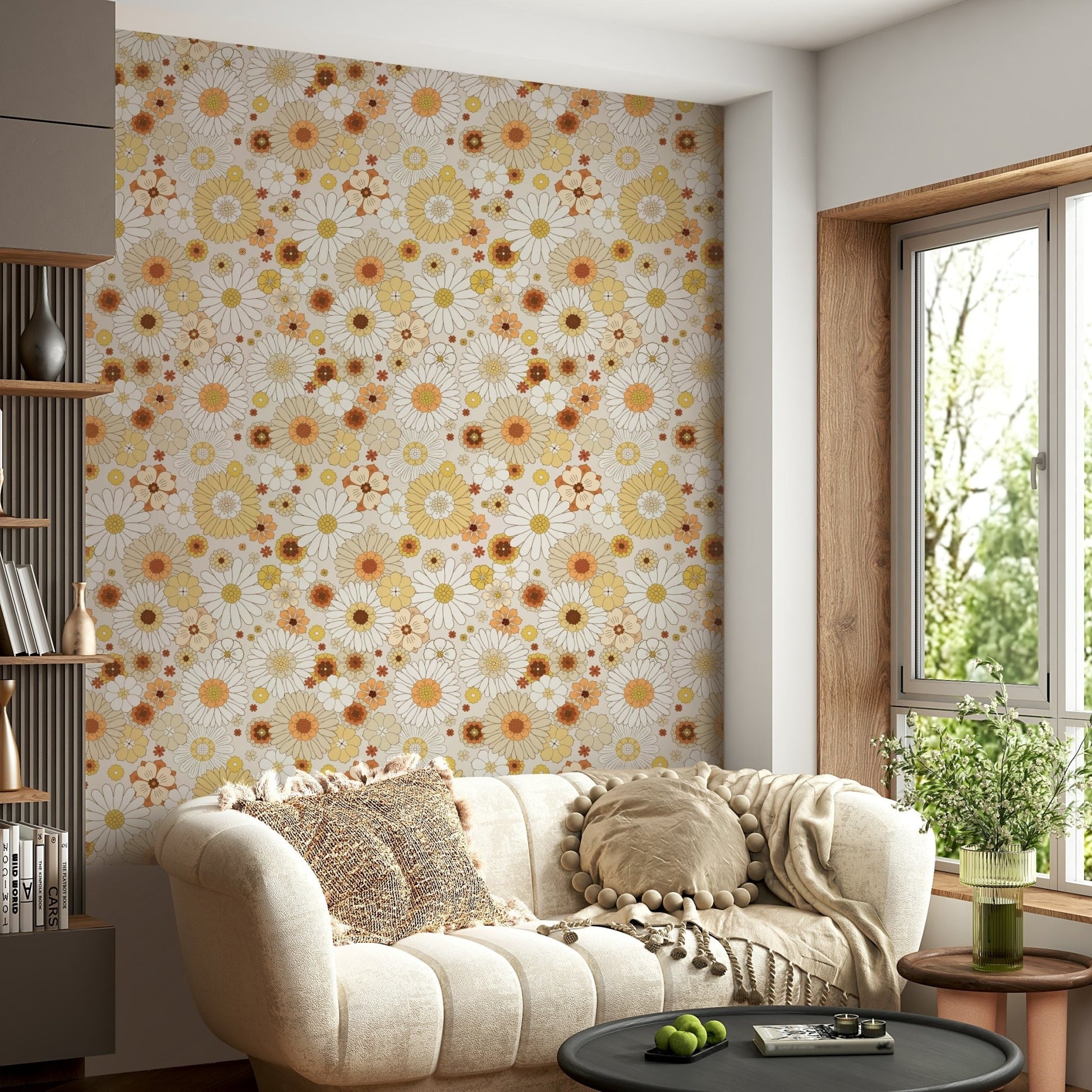 Abstract floral pattern mural GD3182
