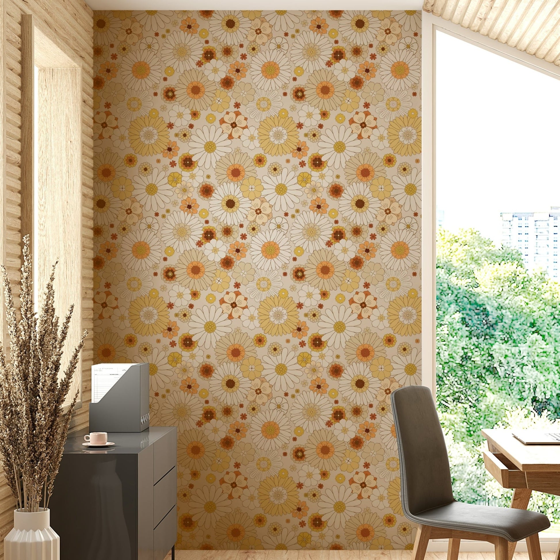 Retro stylized flower design GD3182
