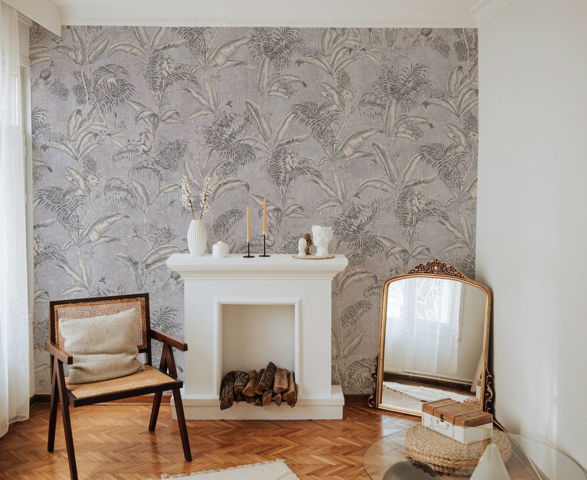 Delicate leaf wallpaper for interiors wallpapert