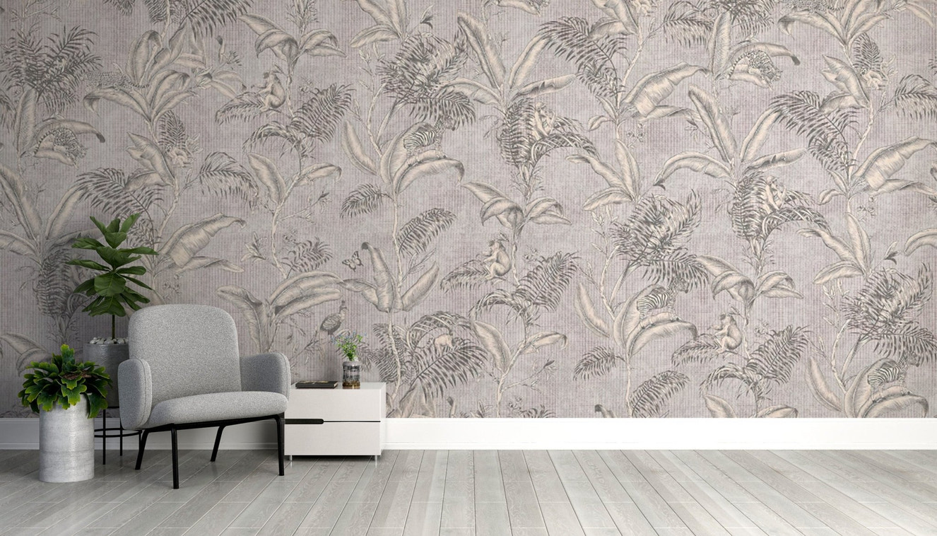 Elegant botanical wallpaper design
