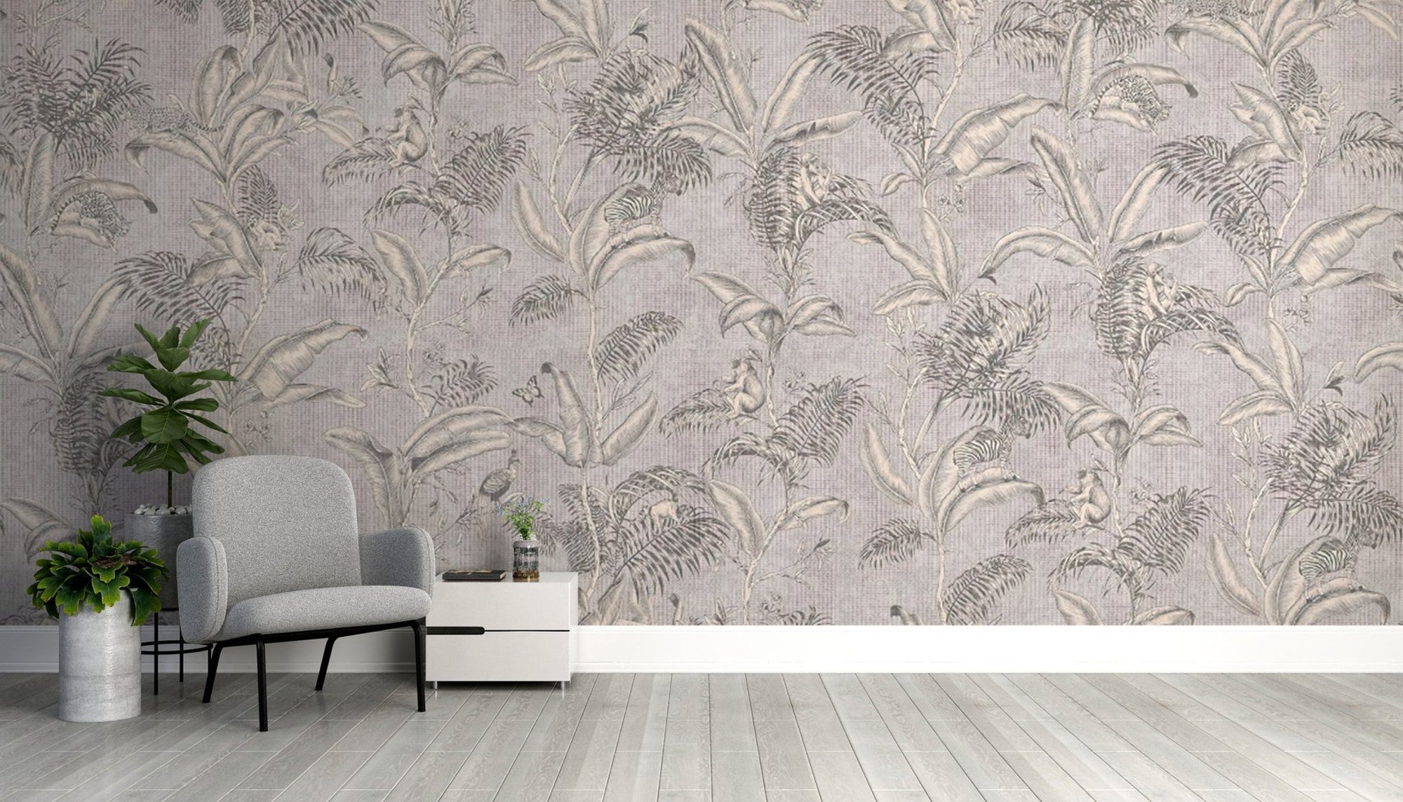 Elegant botanical wallpaper design, B629