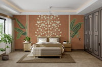 Lotus border with jharokha tree mural

