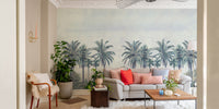 Elegant palm tree wallpaper design
