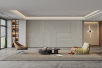 Minimalist curved line pattern wallpaper
