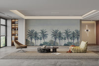 Nature-inspired tropical mural print
