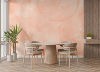 Peach fuzz abstract wall mural art
