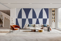 Chic Navy Geometric Home Wall Decor
