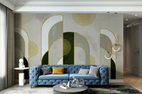 Soft golden gradient wall covering

