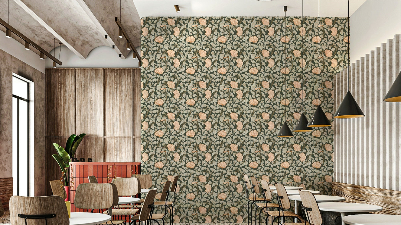 Elegant ginkgo bloom wallpaper print

