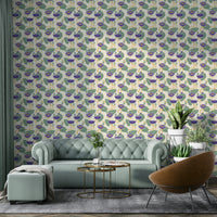 Lotus Reverie tropical lotus wall pattern

