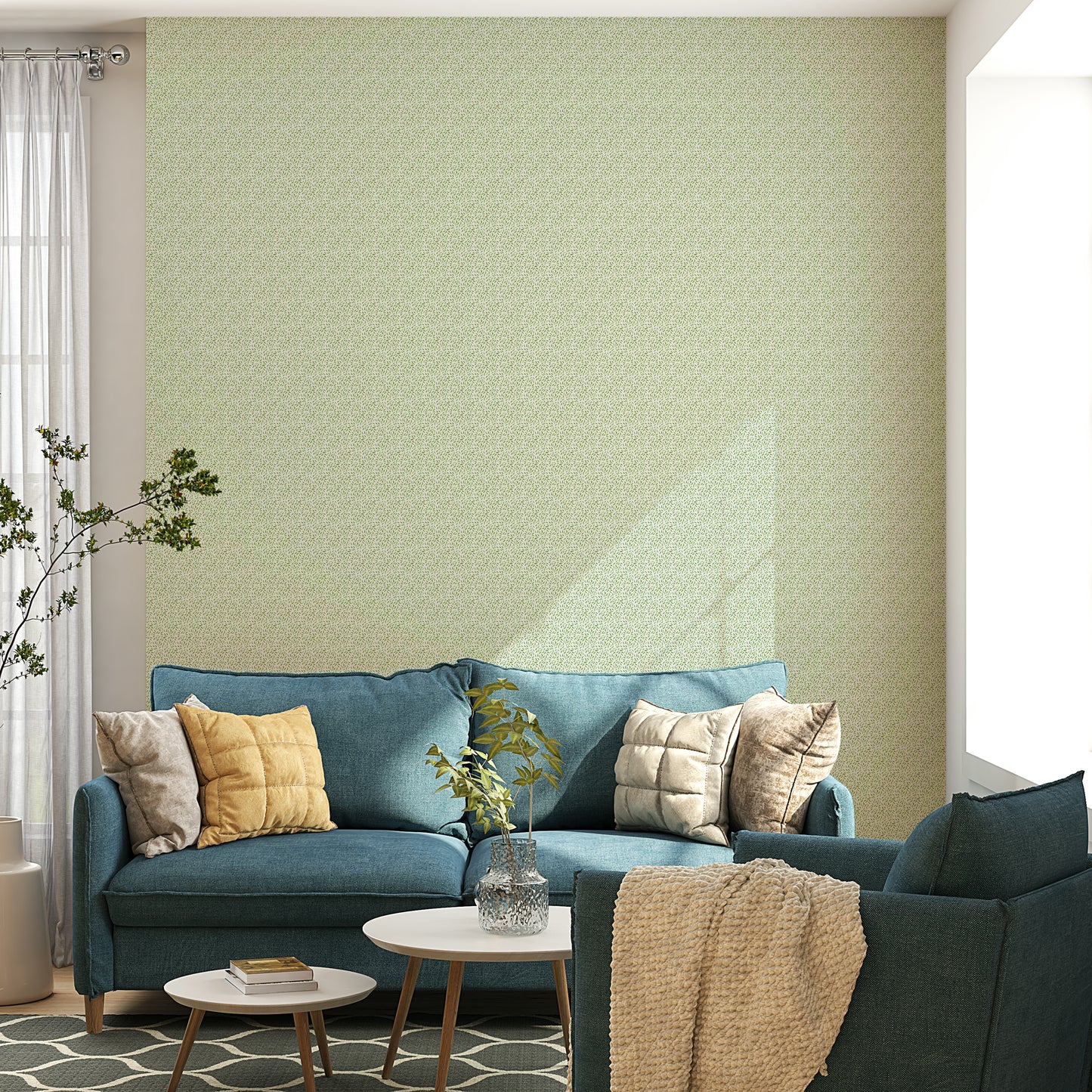 Light and airy spring leaf wallpaper design

