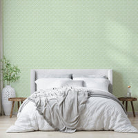 Subtle spring leaves wallpaper for decor

