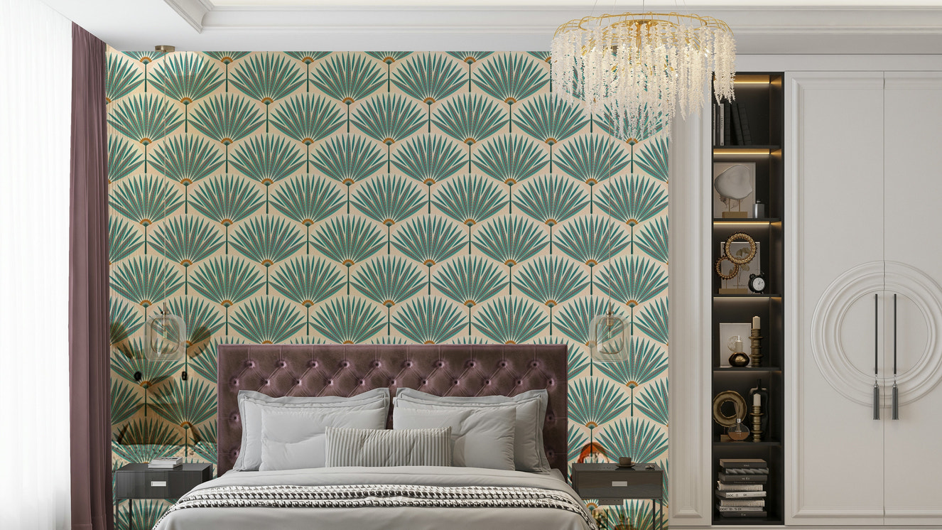 Teal paradise wallpaper for walls

