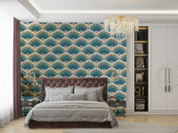 Golden glow with tropical leaves

