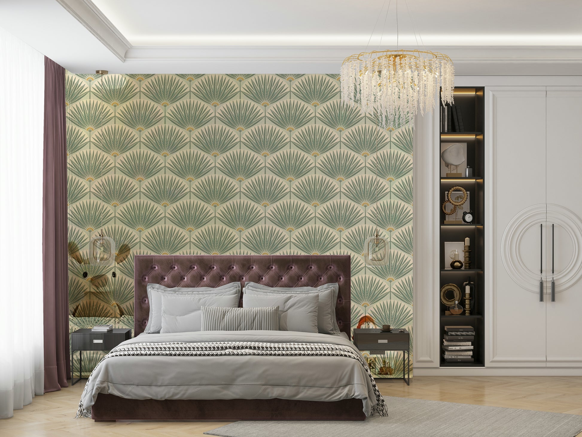 Lush tropical oasis wall mural

