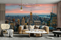 Evening New York view with skyscrapers

