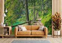 Peaceful Lake Scene Wall Mural for Decor

