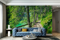 Living Room Mural of Serene Emerald Lake

