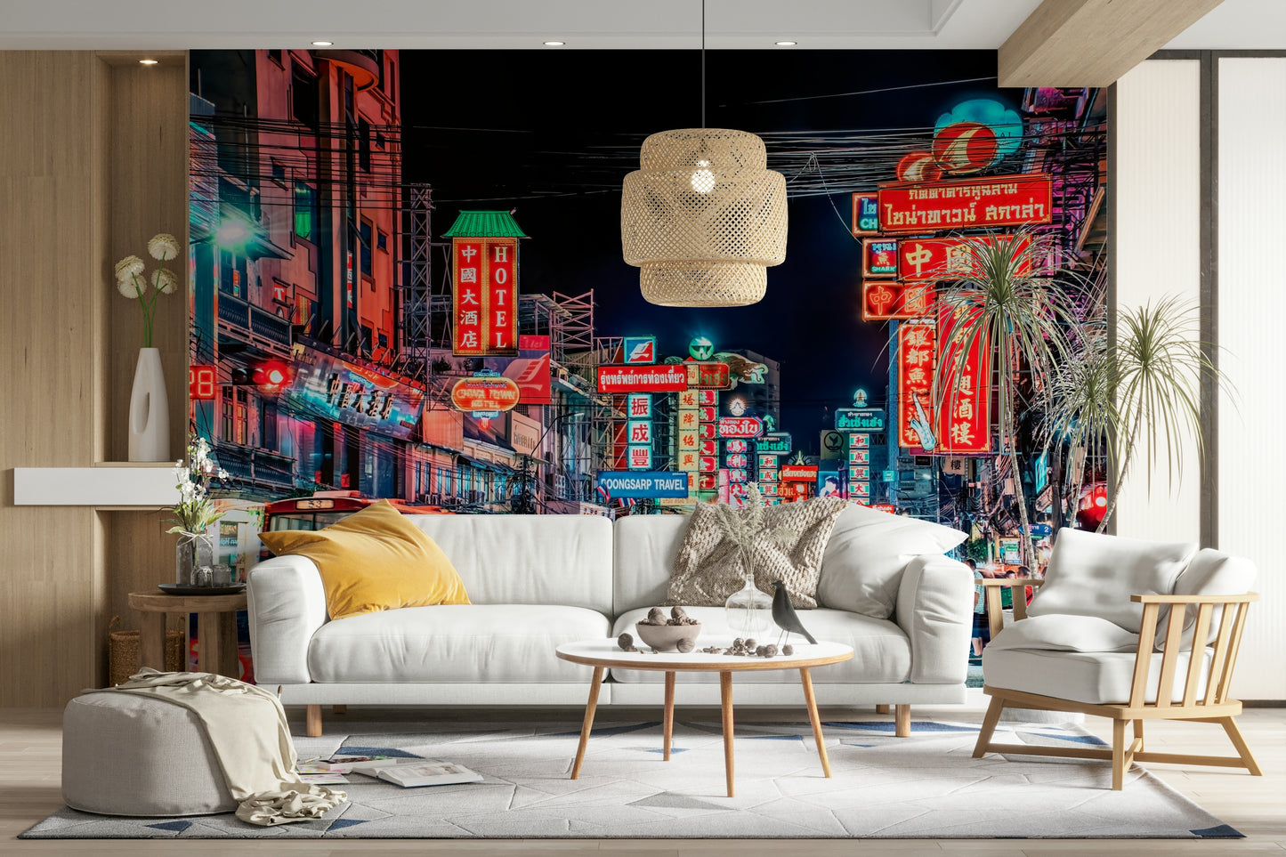 Electric signs and moving cars in Bangkok

