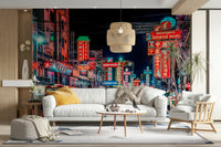 Electric signs and moving cars in Bangkok

