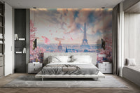 Cherry blossoms and Eiffel Tower view

