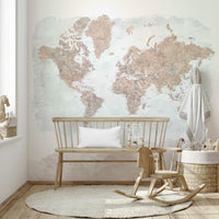 Old-world antique map watercolor decor


