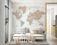 Classic antique map wallpaper for walls

