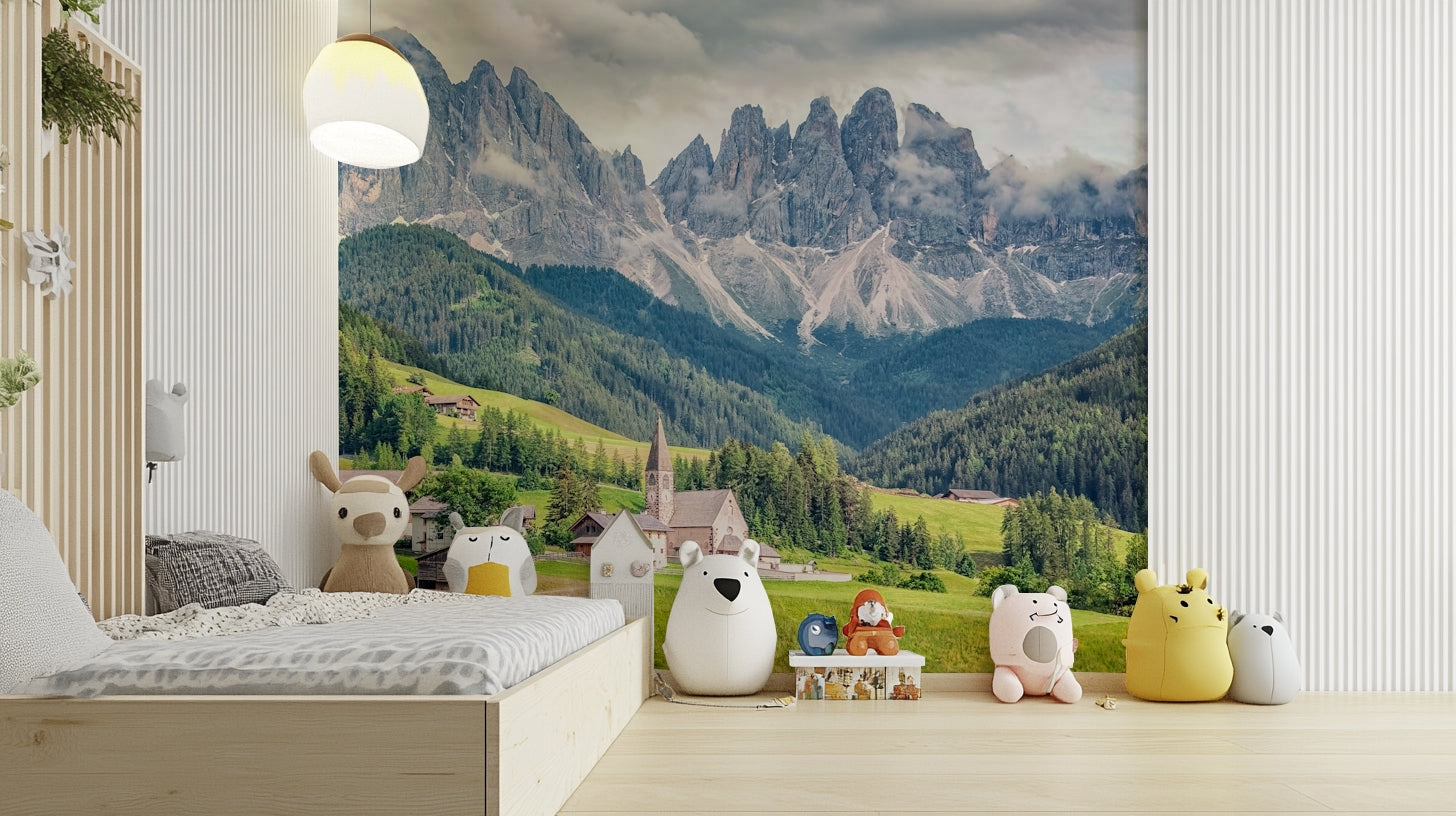 Village view wallpaper for walls

