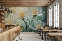 Classic white wallpaper with delicate patterns

