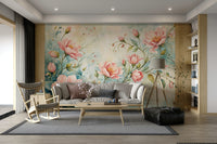 Pastel flower wallpaper for walls

