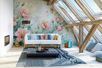 Floral watercolor print for walls

