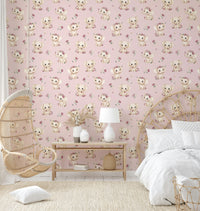 Adorable elephant print on blush pink

