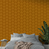 Warm amber hues in classic art deco pattern

