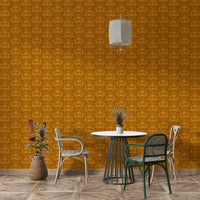 Ornamental amber flower wall design

