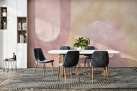 Pastel blush painted wall backdrop

