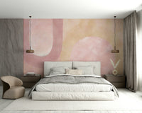 Blush color abstract wall covering

