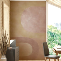 Hand-painted sand tones wallpaper

