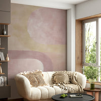 Neutral abstract sand tones mural


