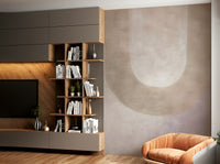 Minimalist curved earth tones mural

